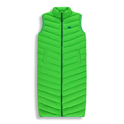 Long Puffy Vest |Neon Green| Women