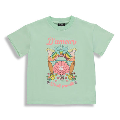 Summer Camp D'amour et d'eau fraîche T-Shirt |Vert Pastel| Enfants