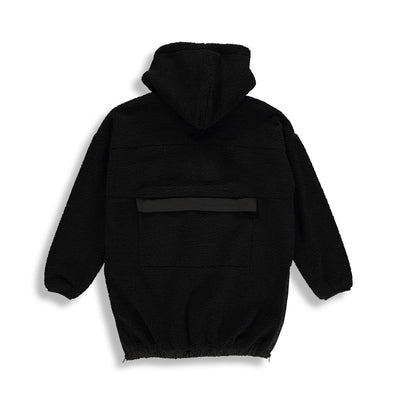 Sherpa Poncho |Black| Adult