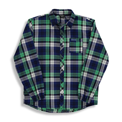 Boyz Flannel Plaid Shirt |Blue| Adult