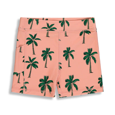 Palm Biker Short |Tropical Peach| Kidz