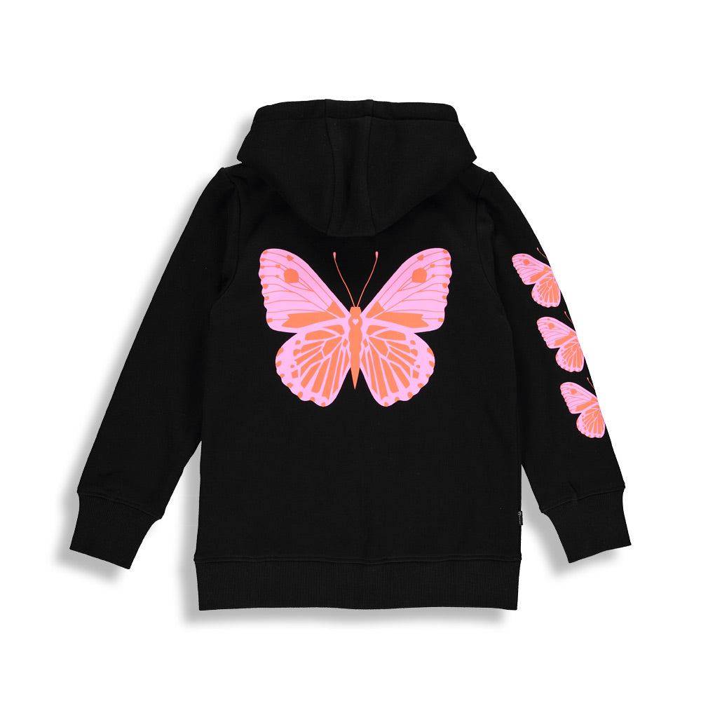 Butterflies Hoodie Vest |Black| Kidz