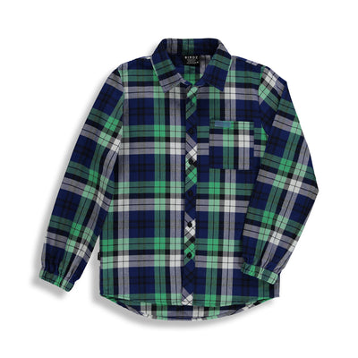 Boyz Flannel Plaid Shirt |Blue| Kidz