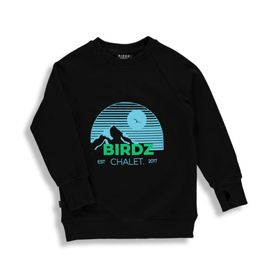 Crewneck Mountain Chalet | Noir | Enfants