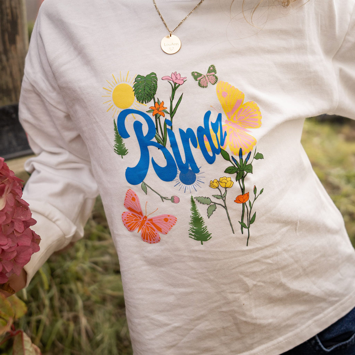 Birdz Fall Flowers Longsleeve Tee |Ivory| Kidz