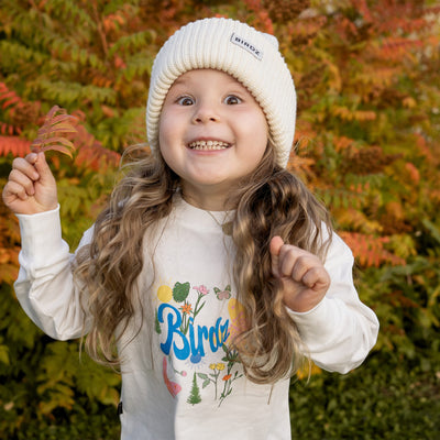 Birdz Fall Flowers Longsleeve Tee |Ivory| Kidz