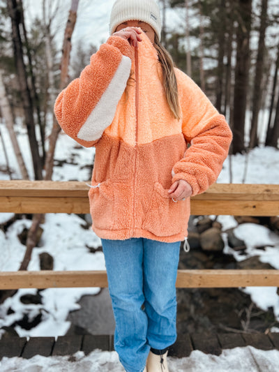 Beach Faux-Fur Jacket |Peach| Adult