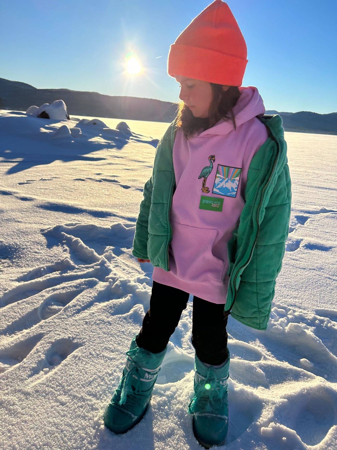 BIRDZ From the mountains to the waves Hoodie |Lilac| Kidz