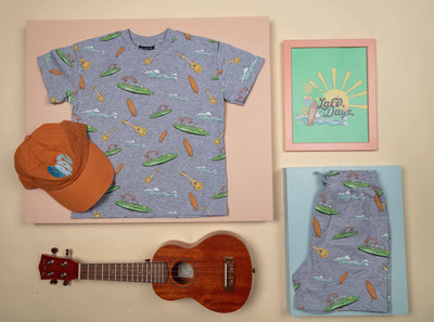 Summer Camp Lake Dayz T-shirt |Gris Pâle| Enfants