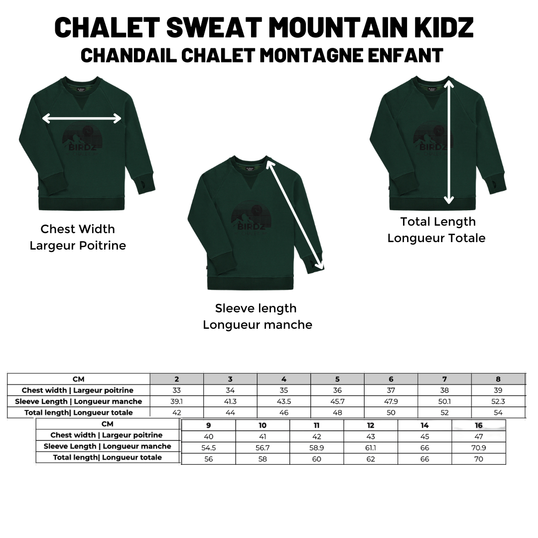 Crewneck Mountain Chalet | Noir | Enfants