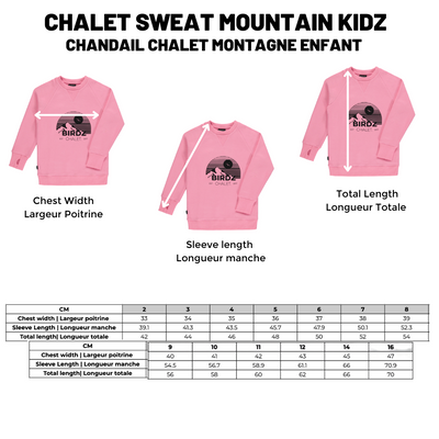 Chalet Sweat Montagne |Rose| Enfant