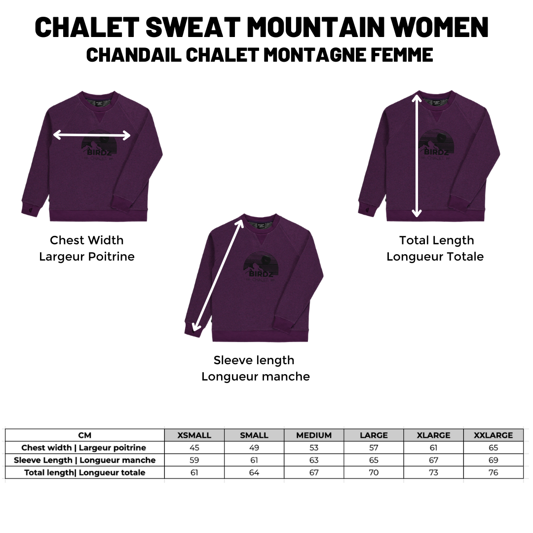 ÉCHANTILLONS - Chalet Sweat Montagne |Mauve| Femmes & Hommes