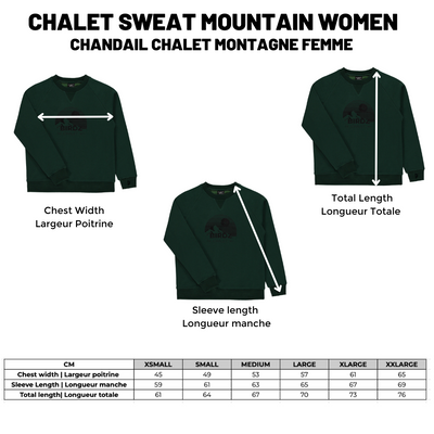 Crewneck Mountain Chalet | Noir | Adulte