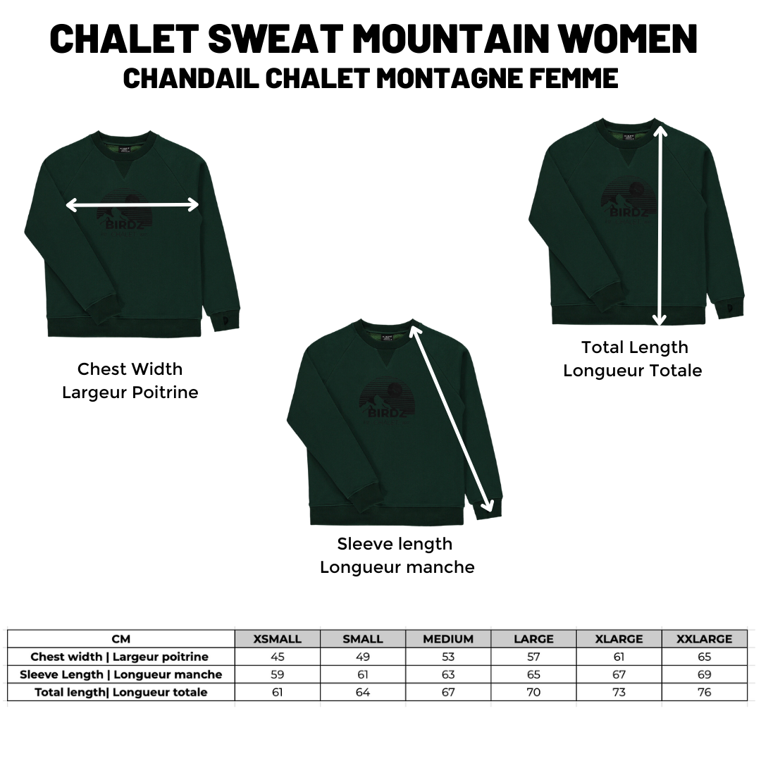 ÉCHANTILLONS - Chalet Sweat Montagne |Vert Foncé| Femmes & Hommes