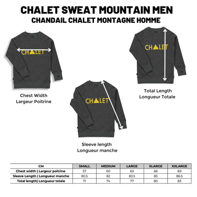 Chalet Sweat |Grey & Black| Adult