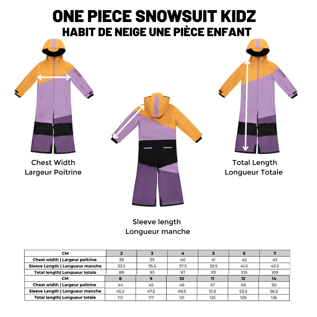 One Piece Snowsuit |Orange| Kidz