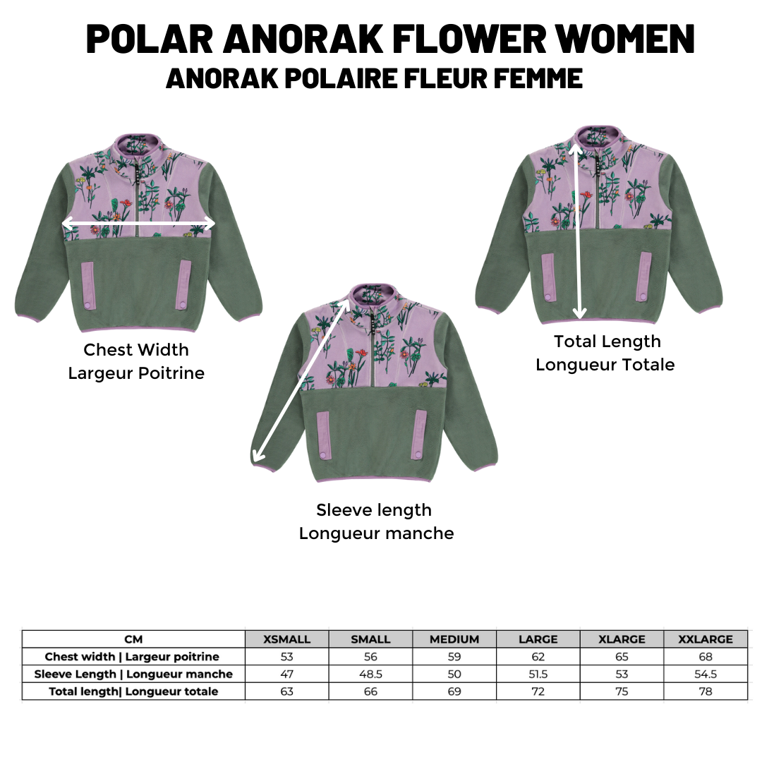 Polar Anorak |Mauve&Vert| Femmes