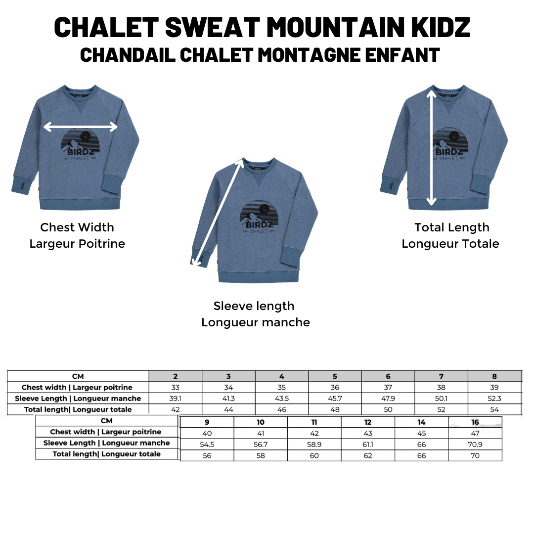 Chalet Sweat Montagne |Bleu| Enfant