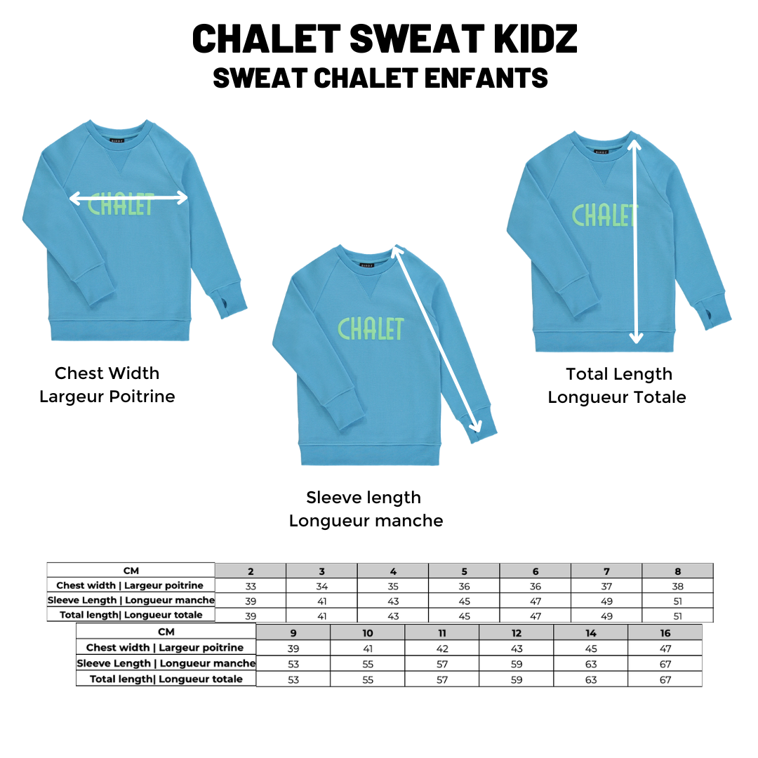 BIRDZ Sweat Chalet |Bleu Radiance| Enfants