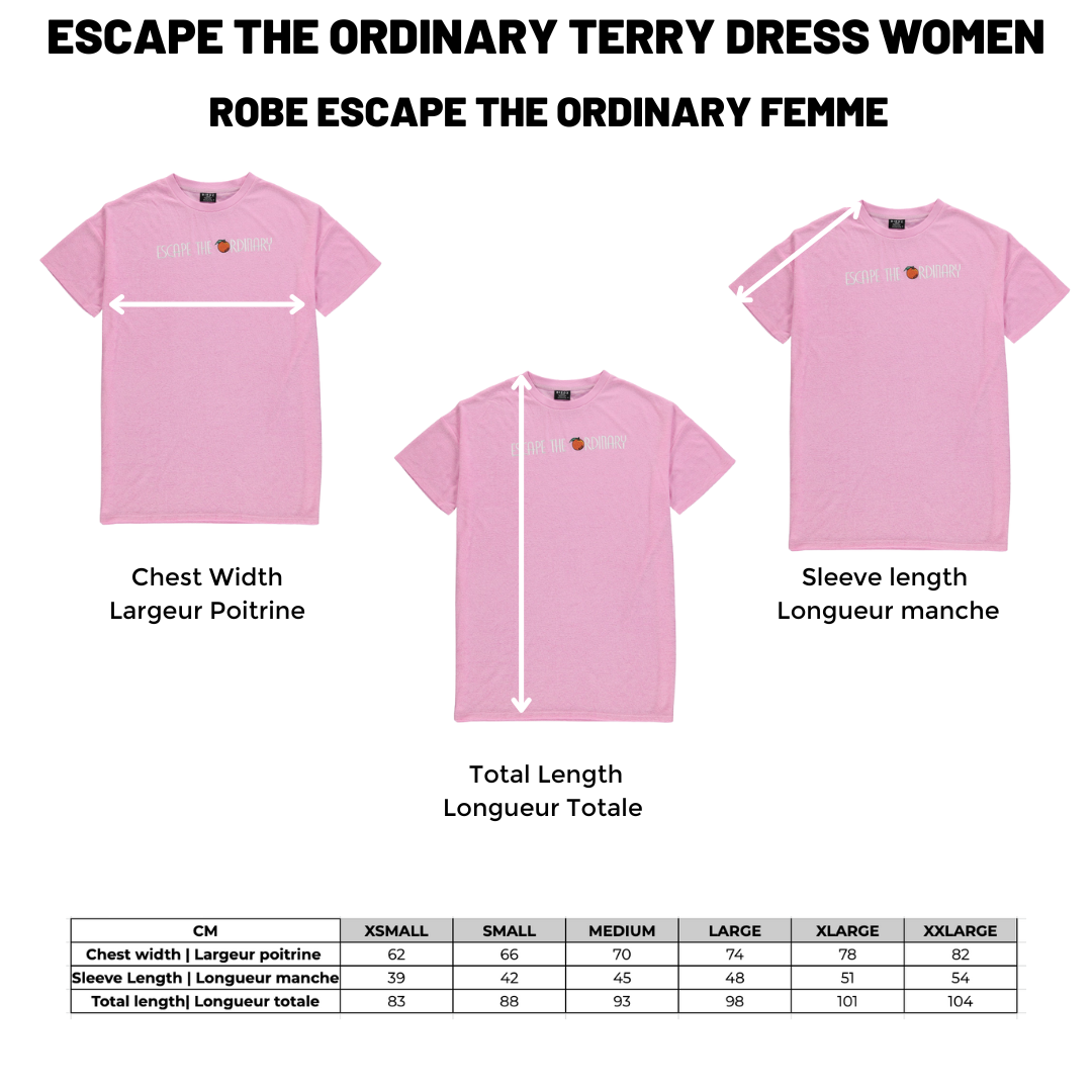 BIRDZ Escape The Ordinary terry dress |Cotton Candy| Women