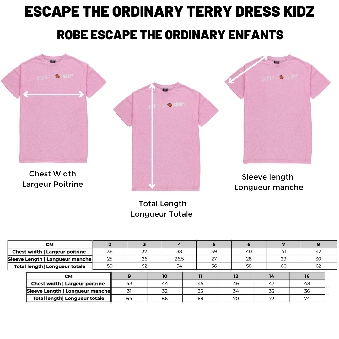Escape The Ordinary terry dress |Cotton Candy| Kidz