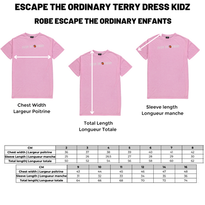 BIRDZ Escape The Ordinary terry dress |Cotton Candy| Kidz