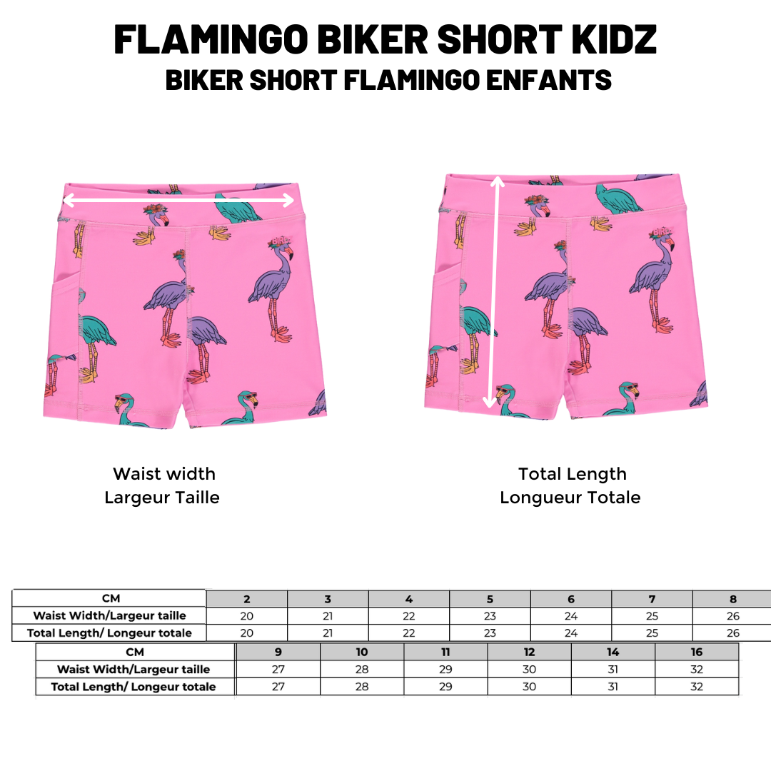 BIRDZ Flamingo Biker Short |Cotton Candy| Kidz