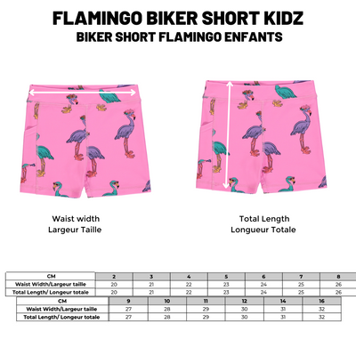 Flamingo Biker Short |Cotton Candy| Kidz