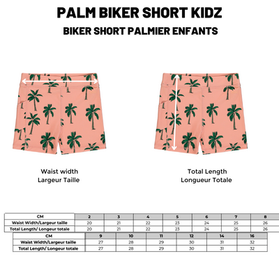 Palm Biker Short |Tropical Peach| Kidz