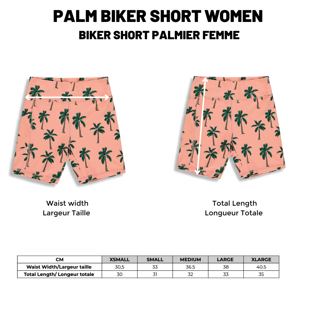 Palm Biker Short |Tropical Peach| Women