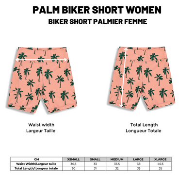 Palm Biker Short |Tropical Peach| Women
