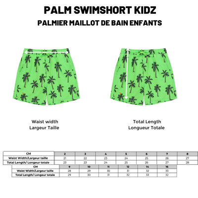 SAMPLE - BIRDZ Palm Swimshorts |Neon Green| Kidz