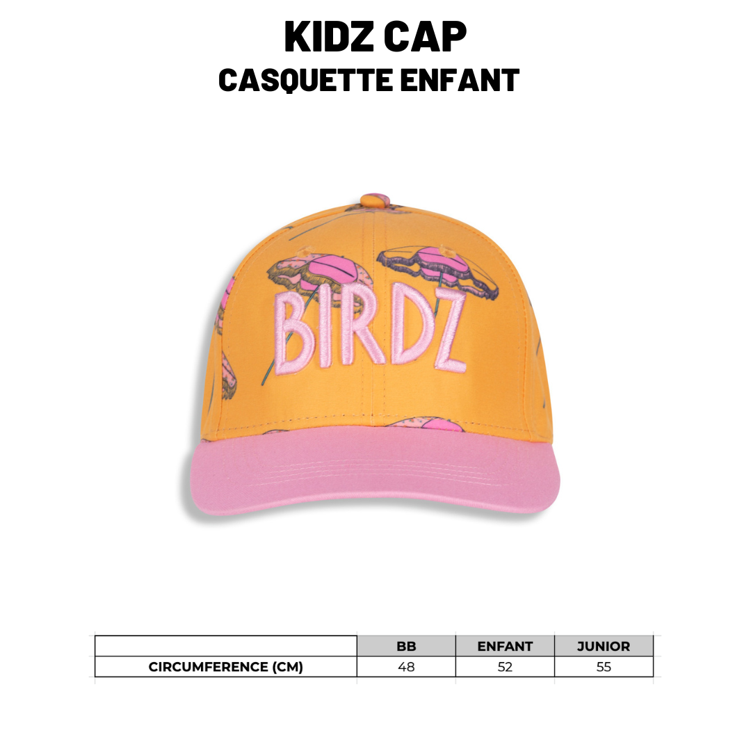 BIRDZ Casquette Parasol |Orange Pop| Enfants