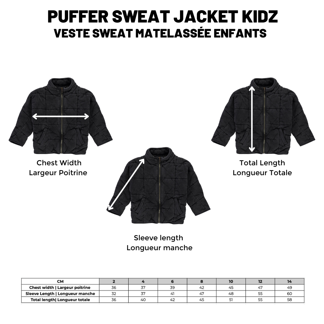 Puffer Sweat Jacket |Black| Kidz