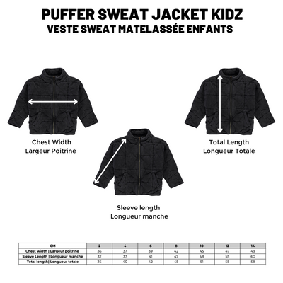 BIRDZ Puffer Sweat Jacket |Black| Kidz