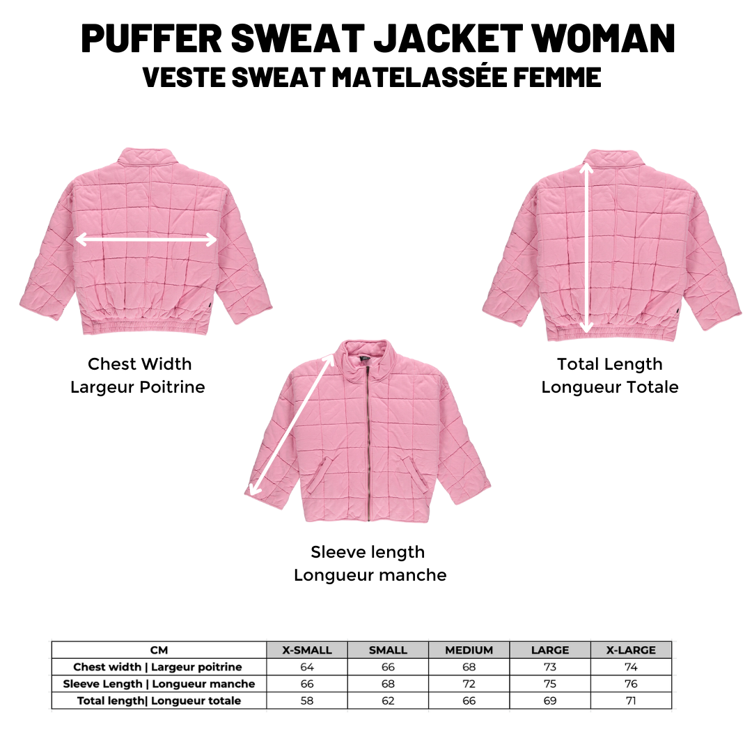 Puffer Sweat Jacket |Pink| Women