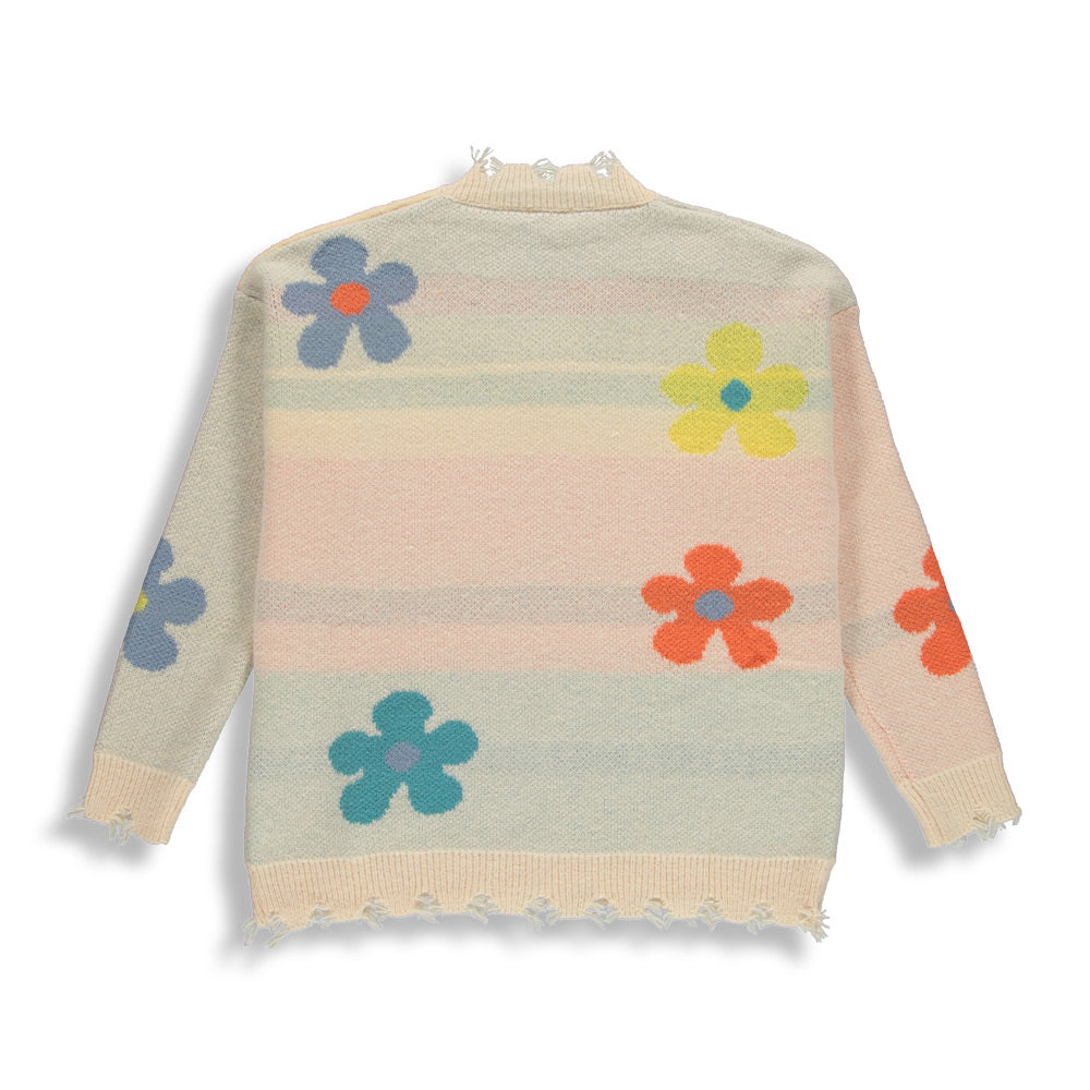 Retro Flower Knit |Cream| Women
