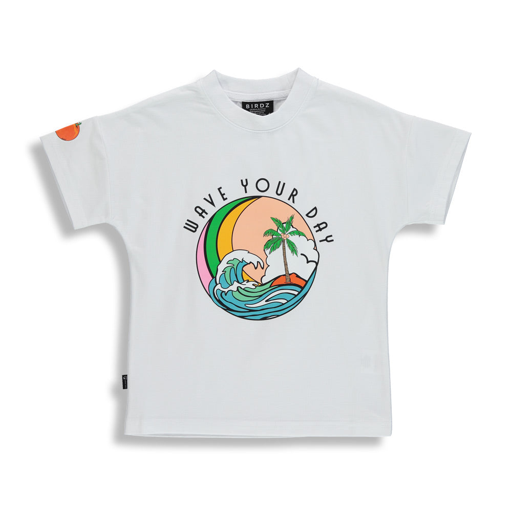 Wave Your Day Tee |Ivory| Kidz