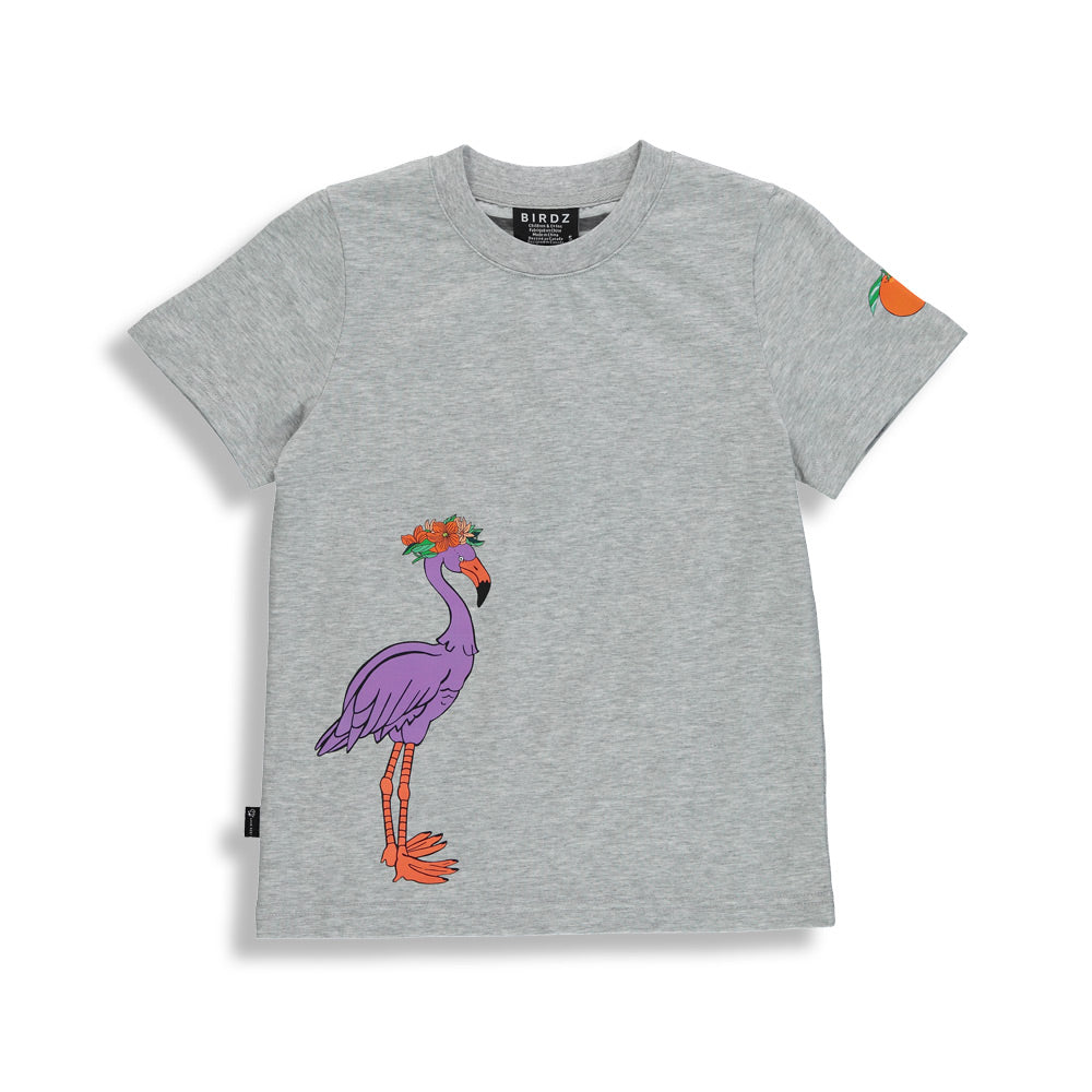 T-shirt Flamant Rose Lilas |Gris| Enfants