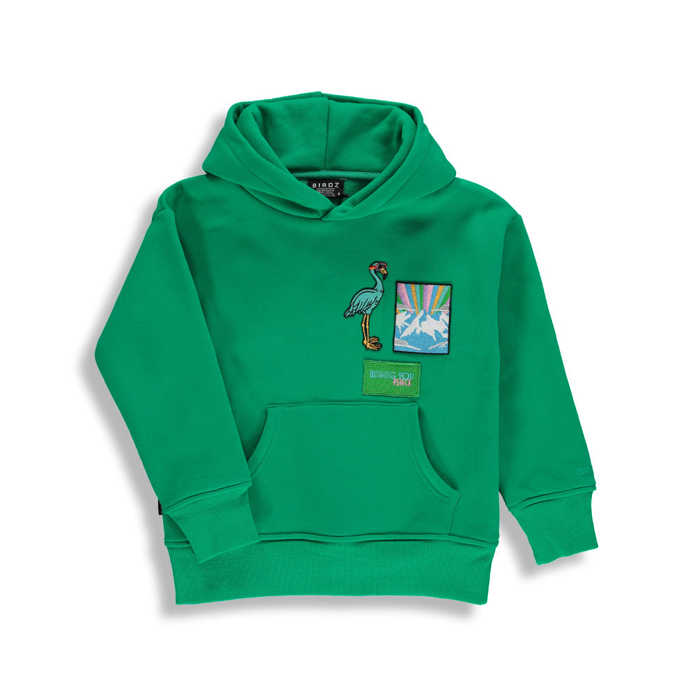 BIRDZ From the mountains to the waves Hoodie |Green| Kidz