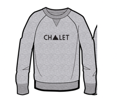 Chalet Sweat |Grey & Black|