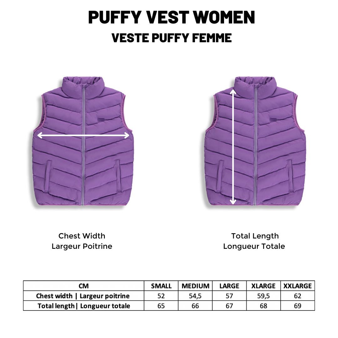 Puffy Vest |Purple| Women