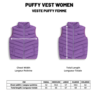 Puffy Vest |Purple| Women