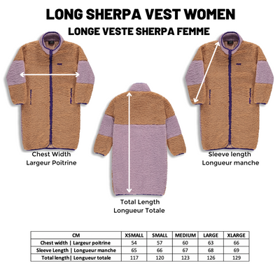 Long Sherpa Vest |Beige| Women