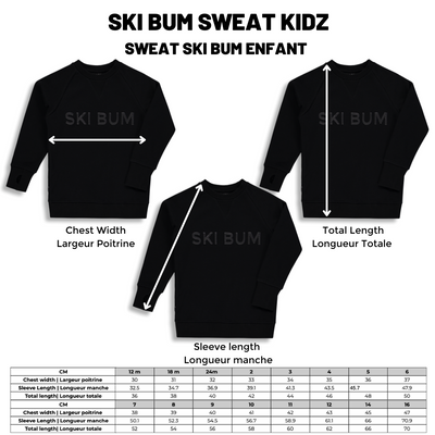 Ski Bum Sweat |Black| Kidz