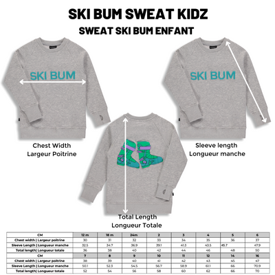 Ski Bum Sweat |Gray| Kidz