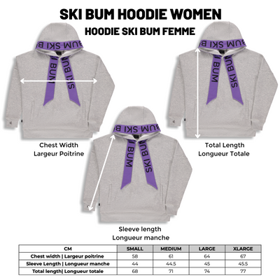 Ski Bum Hoodie |Gray| Women