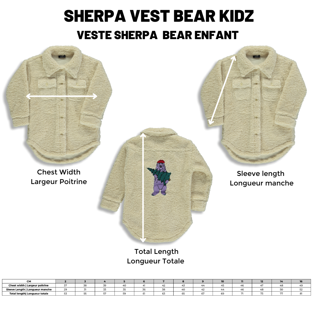 BIRDZ Sherpa Vest Bear |Ivory| Kidz