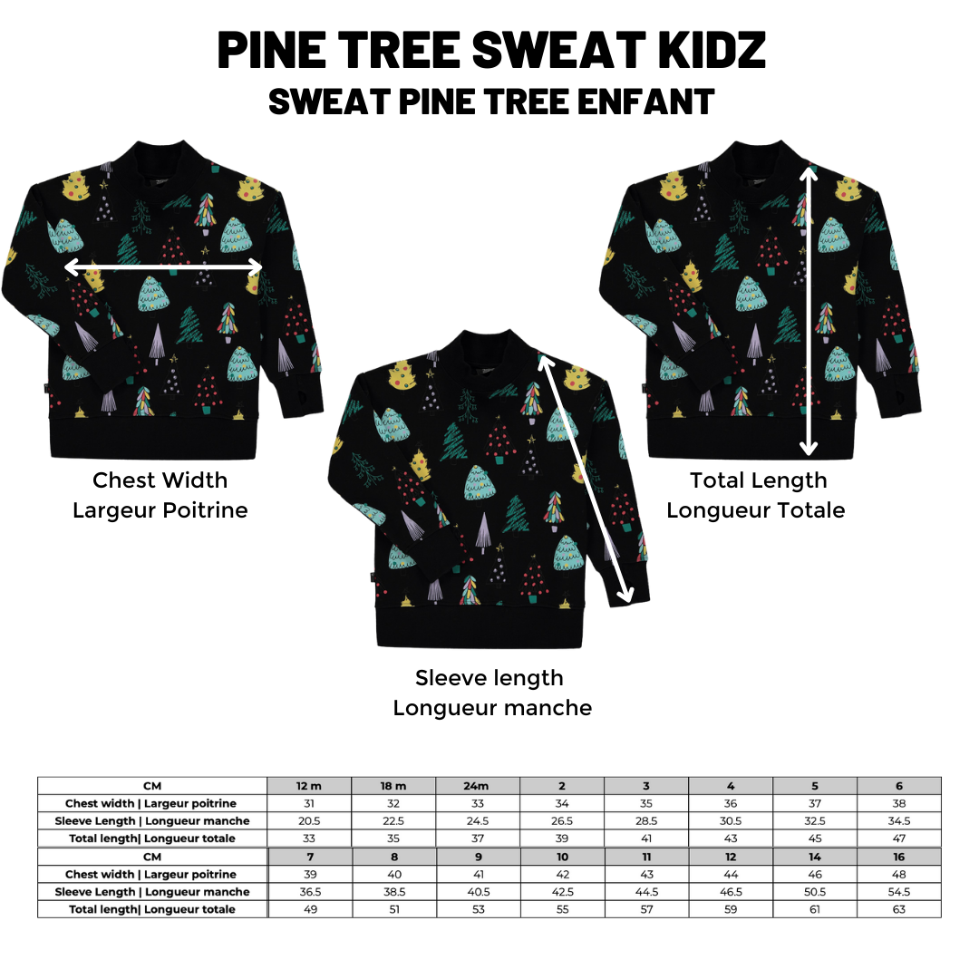 BIRDZ Pine Tree Sweat |Black| Kidz