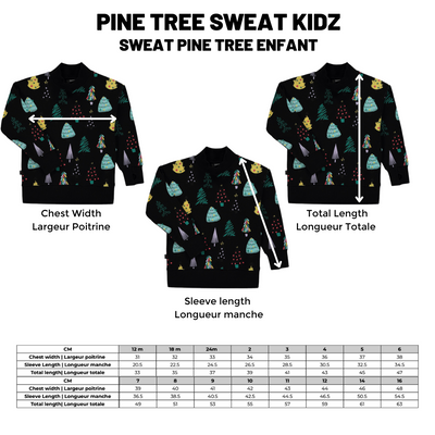 BIRDZ Pine Tree Sweat |Black| Kidz